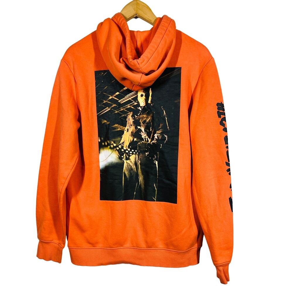 H&M x WB Friday the 13th Hoodie Sweatshirt Orange Long Sleeve Casual - S